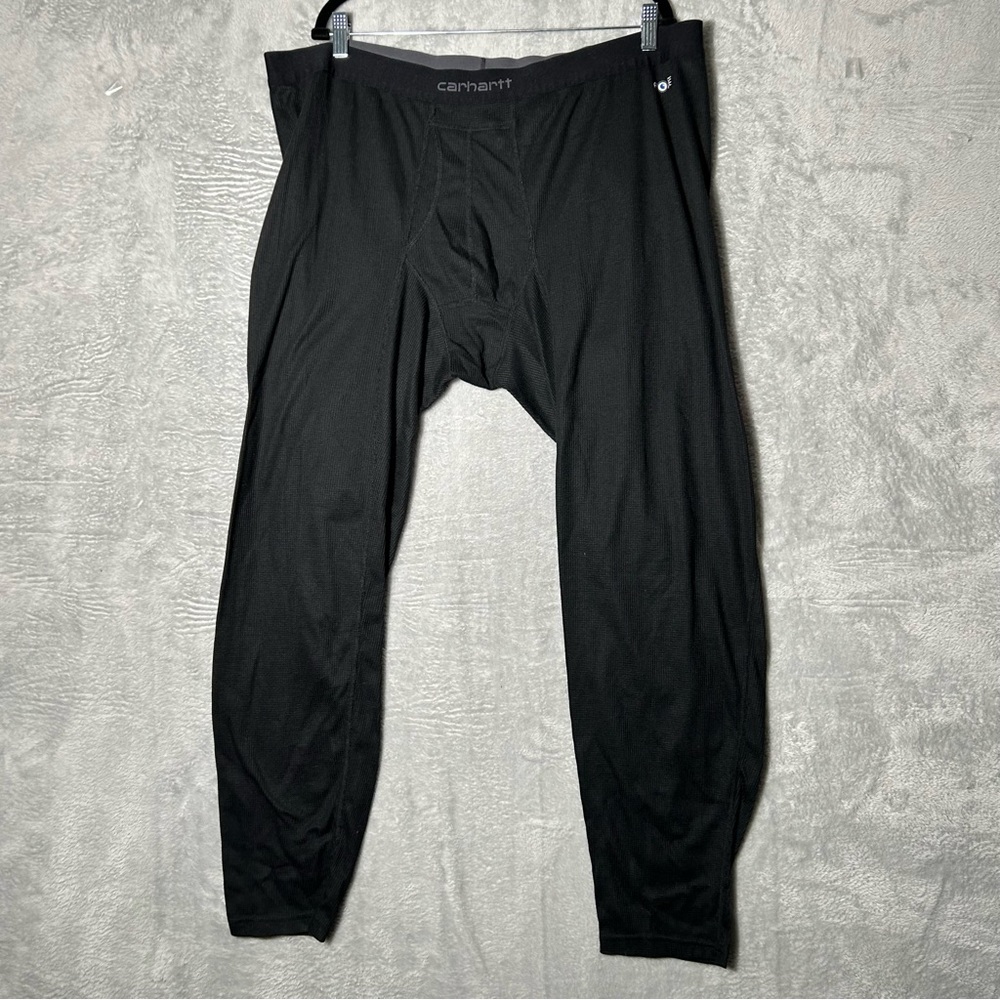 Carhartt Mens Force Thermal Long John Pants‎ Size 4XL Black Base Layer Outdoors